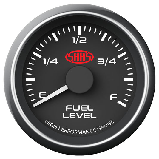 SAAS Fuel Level Gauge 52mm Black Muscle Series (SG-FL52B)