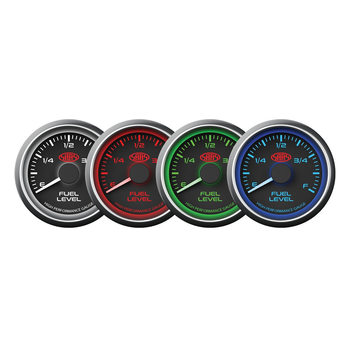 SAAS Fuel Level Gauge 52mm Black Muscle Series (SG-FL52B)