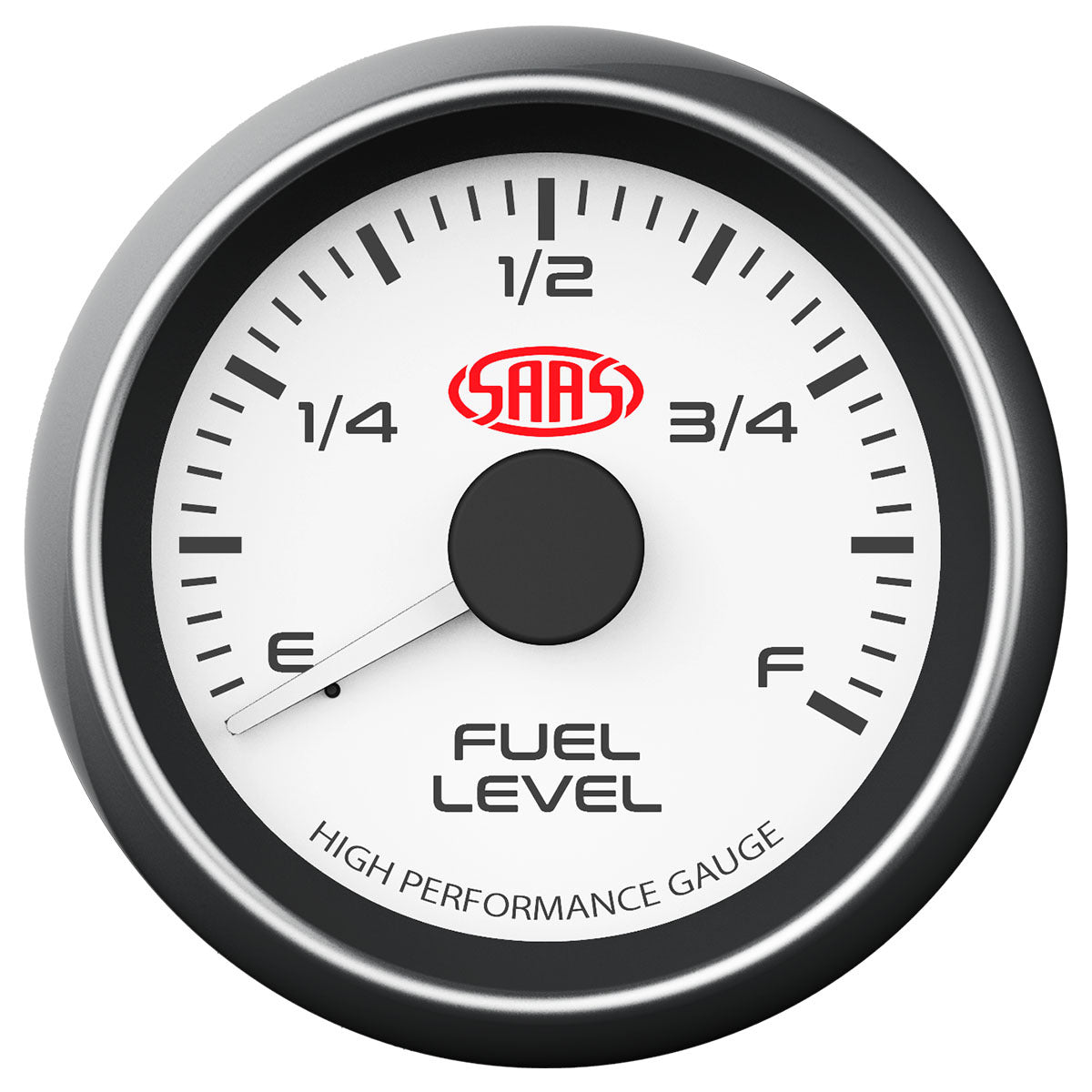 SAAS Fuel Level Gauge 52mm White Muscle Series (SG-FL52W)