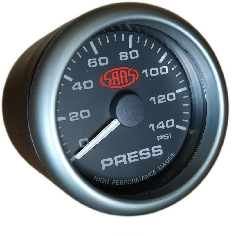 SAAS Oil Press Gauge 0-140psi 2 5/8 inch Black Muscle Series (SG-OP258B)