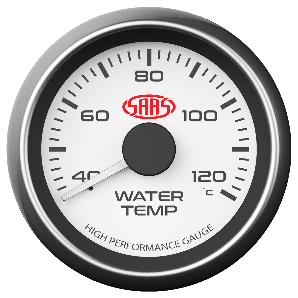 SAAS Water Temp Gauge 40°-120° 52mm White Muscle Series (SG-WT52W)