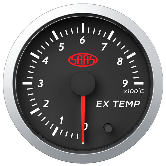 SAAS Exhaust Temp Gauge 0°-900° 52mm Black Street Series (SG21240)