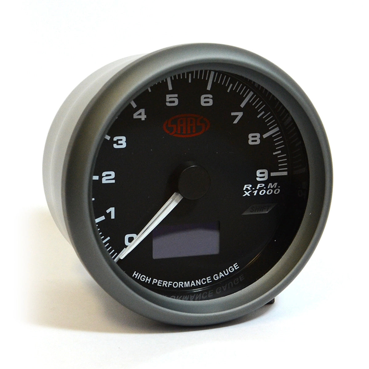 SAAS achometer 0-9K Shiftlite 3 1/2" 89mm In Dash Black Muscle Series (SG31642)