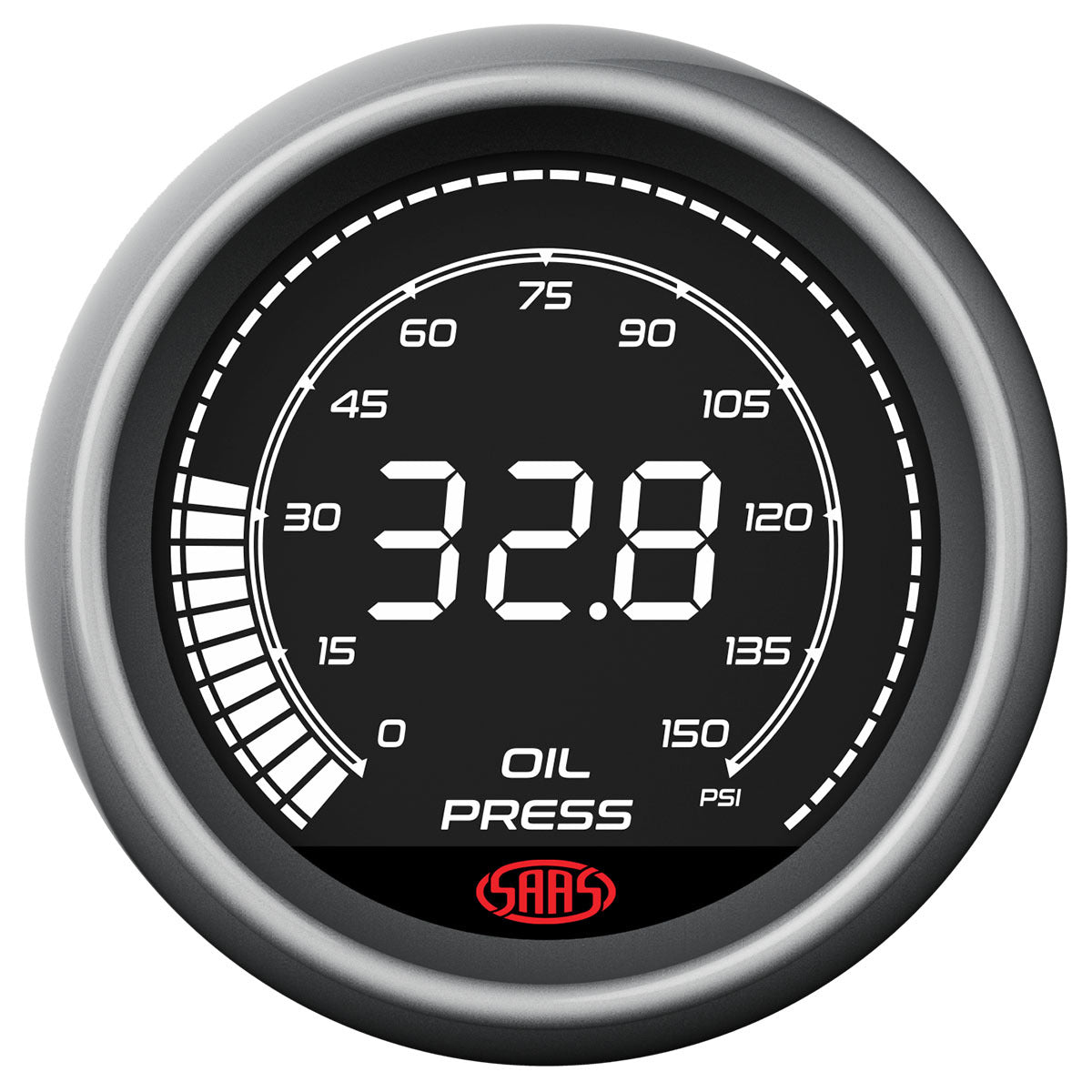 Oil Pressure Gauge 0-150 psi 52mm Muscle Digital Series
