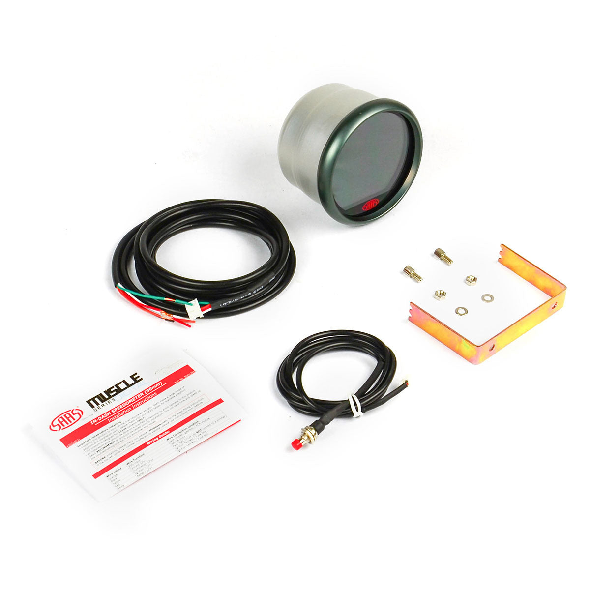 SAAS Speedo 220 KPH 3 1/2" 89mm In Dash Muscle Digital Series (SG41263)