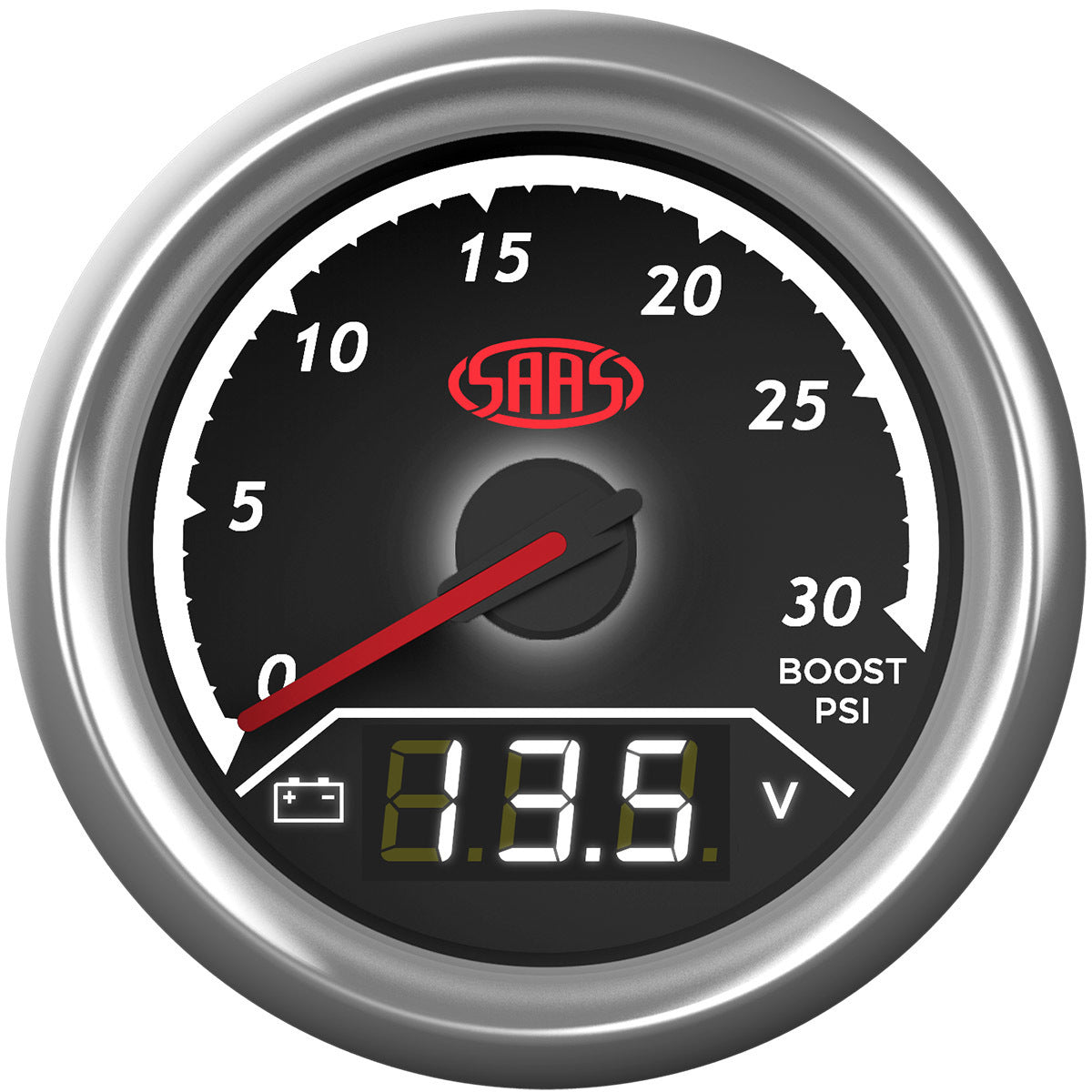 SAAS Dual Gauge Boost 0-30 Psi/Volt 8v-18v Analogue/Digital Trax Series (SG611250)
