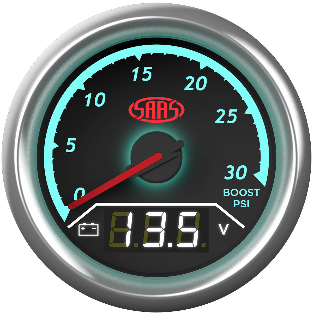 SAAS Dual Gauge Boost 0-30 Psi/Volt 8v-18v Analogue/Digital Trax Series (SG611250)