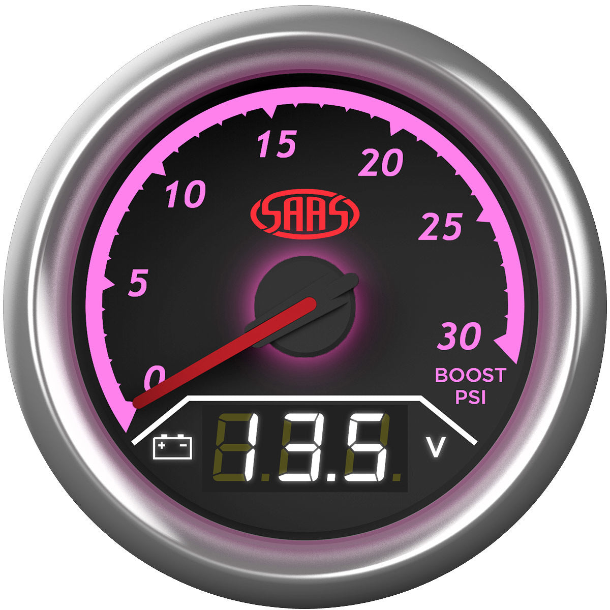 SAAS Dual Gauge Boost 0-30 Psi/Volt 8v-18v Analogue/Digital Trax Series (SG611250)