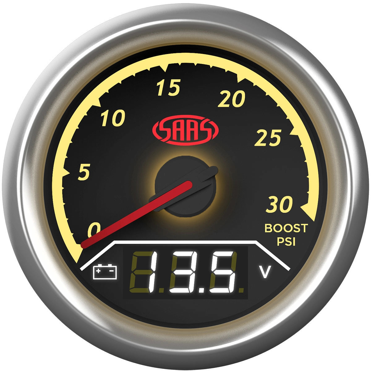 SAAS Dual Gauge Boost 0-30 Psi/Volt 8v-18v Analogue/Digital Trax Series (SG611250)