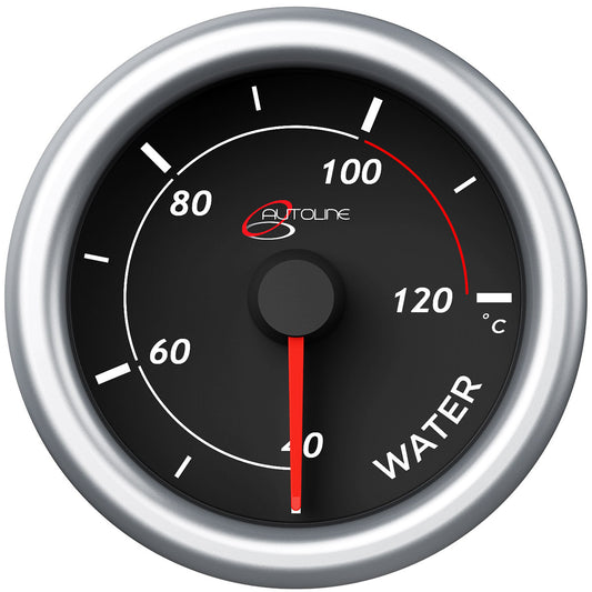 SAAS Water Temp Gauge 40°-120° 52mm Black Autoline (SG71220)