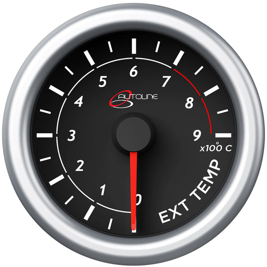 SAAS Exhaust Temp Gauge 0°-900° 52mm Black Autoline (SG71240)