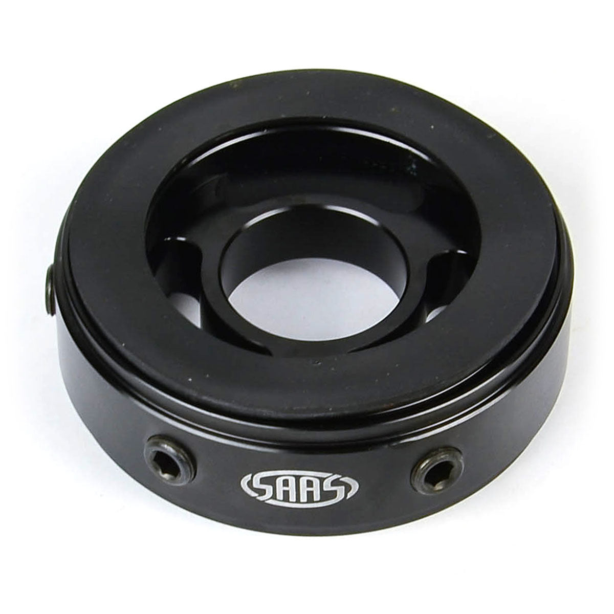 SAAS Oil Filter Sandwich Plate Billet Black 4X4 (SGAP3)