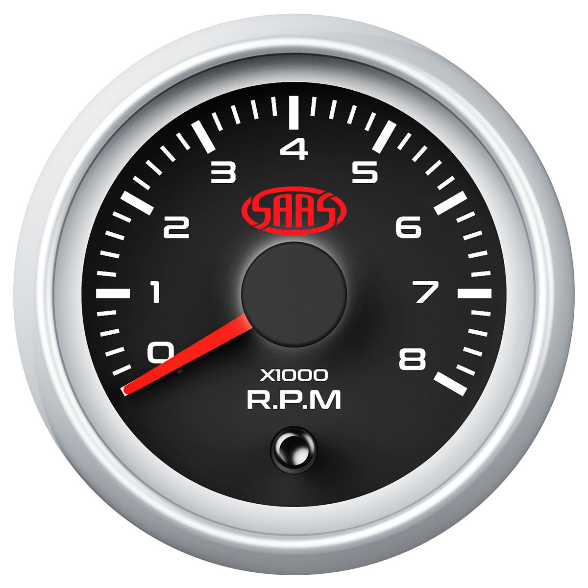 SAAS Tachometer 0-8K 52mm Black Muscle Series 2 (SGTAC52BS2)