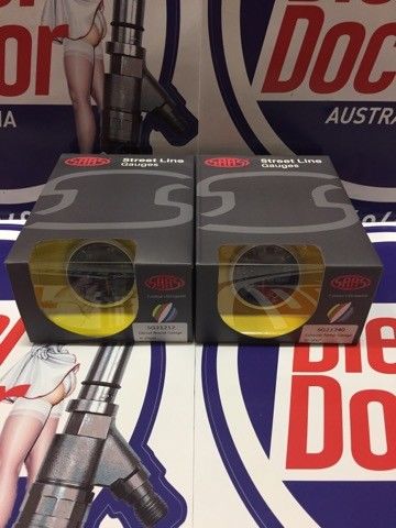 SAAS STREETLINE SERIES 2 GAUGE COMBO BOOST 0-20PSI & TEMPERATURE 0-900 52MM 2"