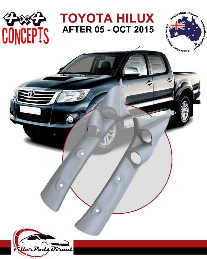 TOYOTA HILUX AFT 05 DOUBLE PILLAR POD (AFTER 05 - OCT 2015) PAINTED FACTORY GREY PAIR (AFT052PLR)