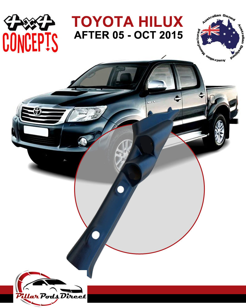 TOYOTA HILUX (AFTER 05) 2 GAUGE PILLAR POD BLACK (AFT152P)