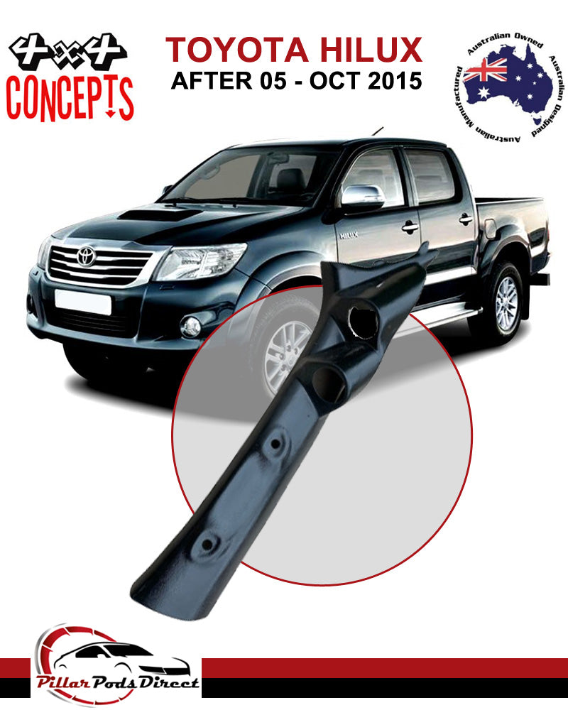 TOYOTA HILUX 2 GAUGE PILLAR POD BLACK - AFTER 05 TO OCTOBER 2015 (AFT052)