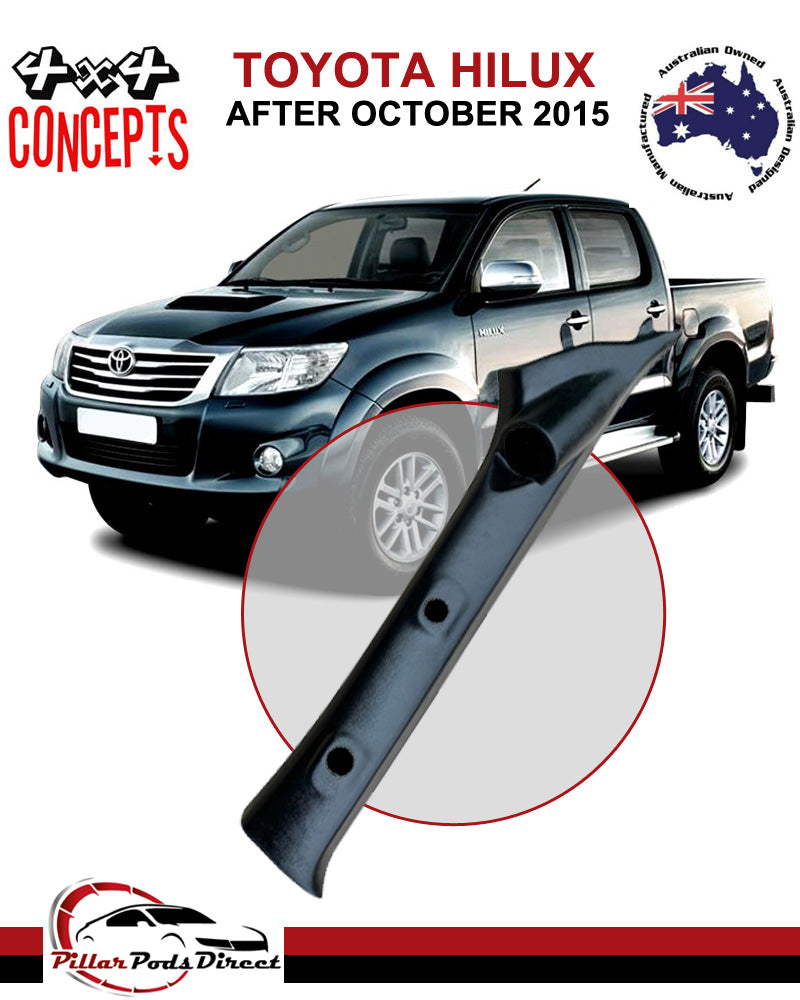 TOYOTA HILUX SINGLE PILLAR POD BLACK - AFTER 2015 (AFT151B)