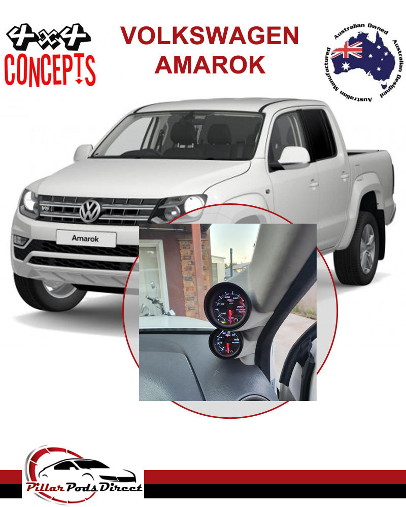 VOLKSWAGEN AMAROK 2 GAUGE PILLAR POD PAINTED FACTORY GREY (VWAM2P)