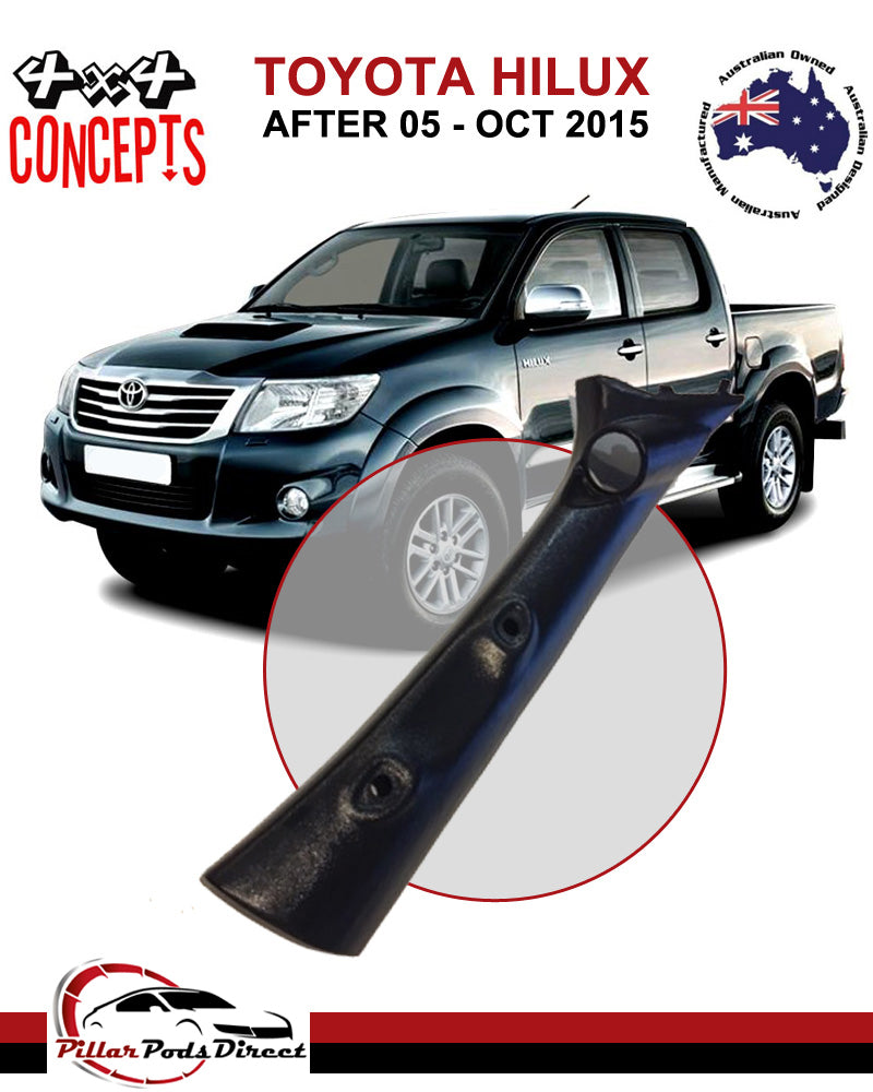 TOYOTA HILUX SINGLE PILLAR POD BLACK - AFTER 05 TO OCT 2015 (AFT051)