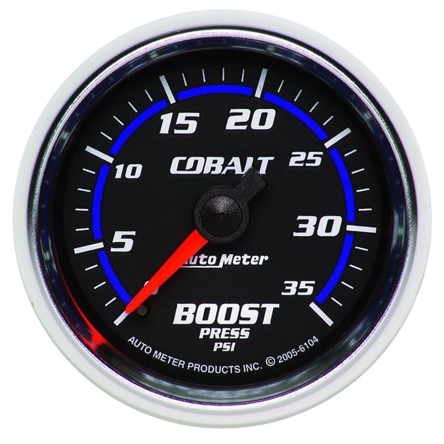 AUTOMETER Cobalt Series Boost Gauge 2-1/16", Full Sweep Mechanical, 0-35 psi
