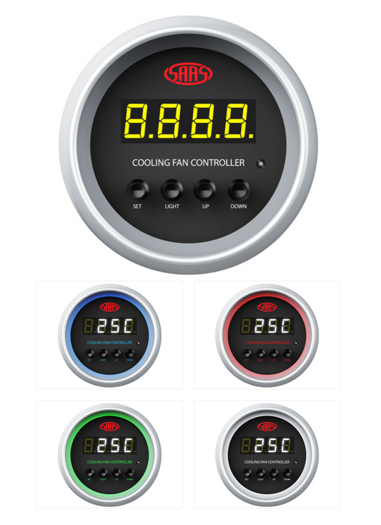 SAAS DIG COOLING FAN CONTROLLER 0°-100° 52MM BLACK MUSCLE SERIES 2