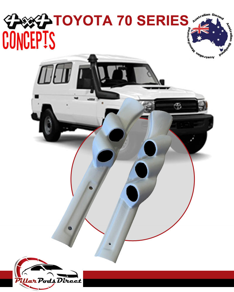 TOYOTA 70 SERIES EARLY TRIM PAIR DOUBLE/TRIPLE RH AND LH SIDE (E7913PLR) PAINTED FACTORY GREY