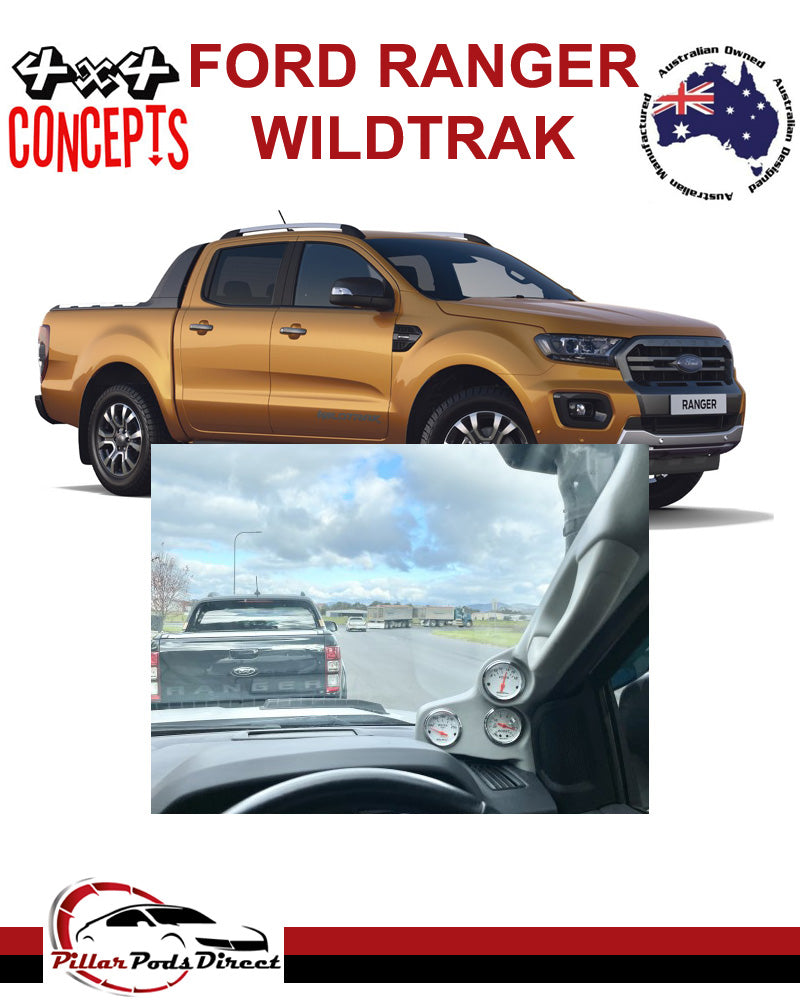FORD RANGER WILDTRAK TRIPLE GAUGE 3 X 52 CREAM 2015-ON