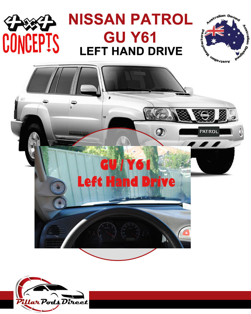 NISSAN PATROL GU 2 GAUGE PILLAR POD LEFT HAND DRIVE PAINTED CODE W (GU2WLHD)