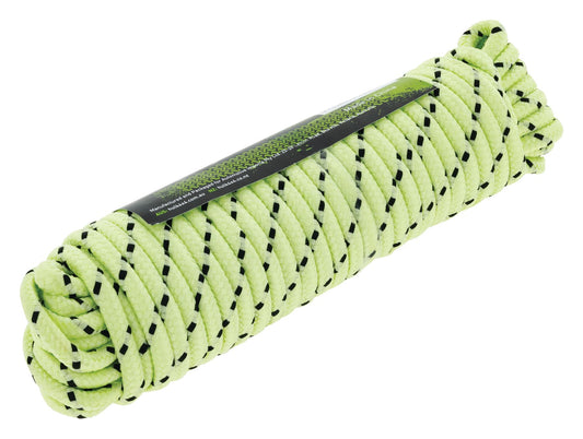 HULK 4X4 GLOW IN THE DARK ROPE (FLURO YELLOW) 6MM X 15M (HU9518)