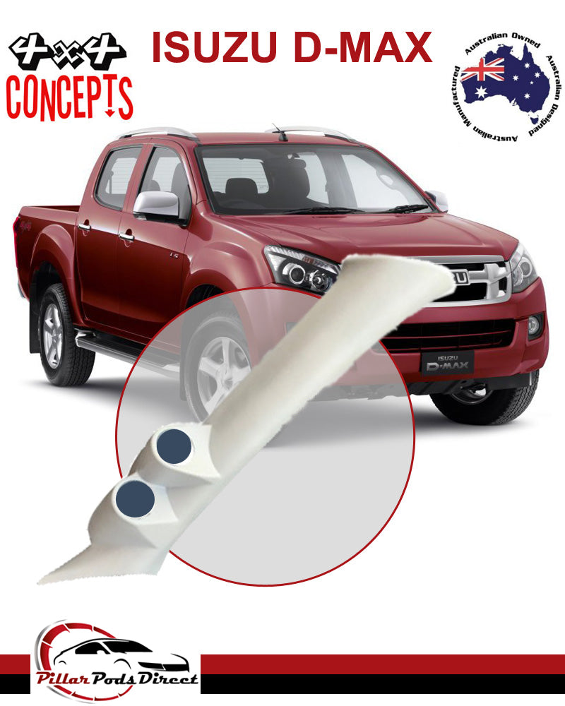 ISUZI D-MAX 2 GAUGE PILLAR POD PAINTED GREY 2008-2012