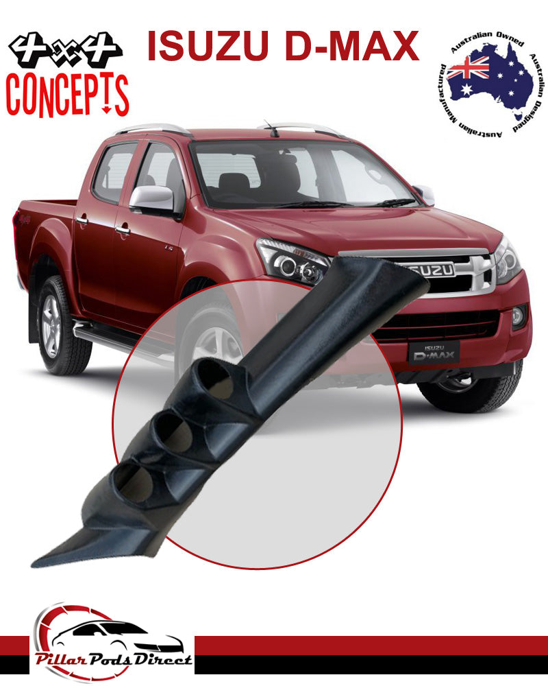 ISUZU D-MAX TRIPLE PILLAR POD BLACK 2008-2012
