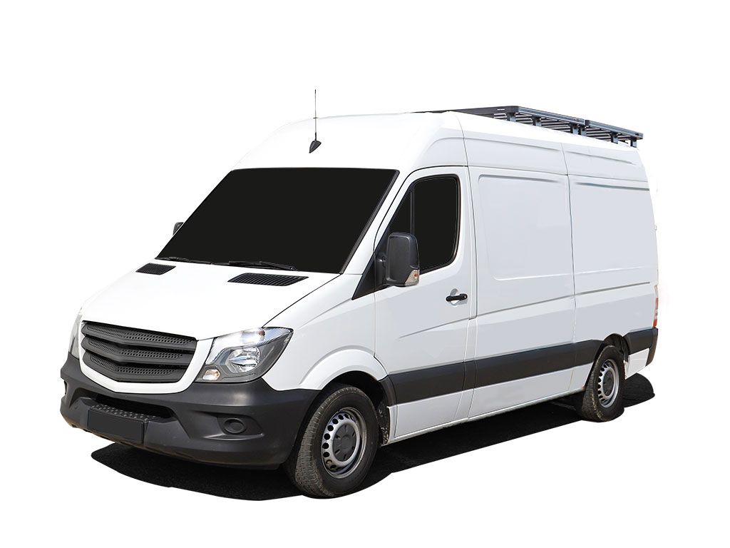 FRONT RUNNER Mercedes Benz Sprinter 128"/144"/170" / L1/L2/L3 / SWB/MWB/LWB Wheelbase w/o OEM Tracks (2006-Current) Slimline II 1/2 Roof Rack Kit / Tall - by Front Runner (KRMS006T)