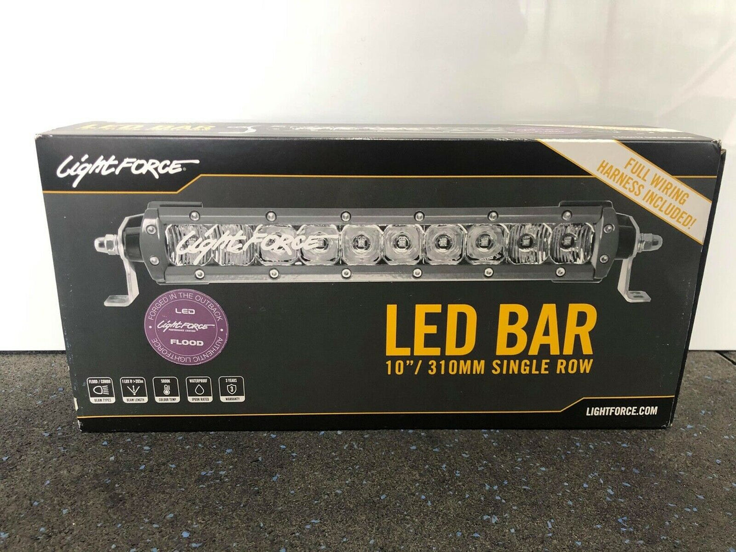 LIGHT FORCE 10'' LED DRIVING LAMP LIGHTBAR FLOOD BEAM 10-36V 50Watt 283m