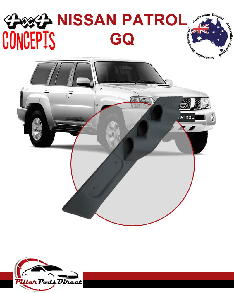 NISSAN PATROL GQ 3 GAUGE PILLAR POD BLACK (GQ3)