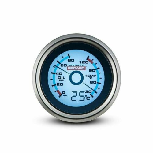 REDARC OIL PRESSURE & WATER TEMPERATURE 52MM GAUGE G52-PWT