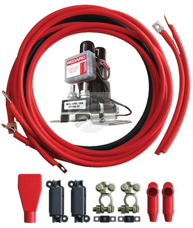 REDARC SMART START BATTERY ISOLATOR & WIRING KIT 12V : SBI12KIT