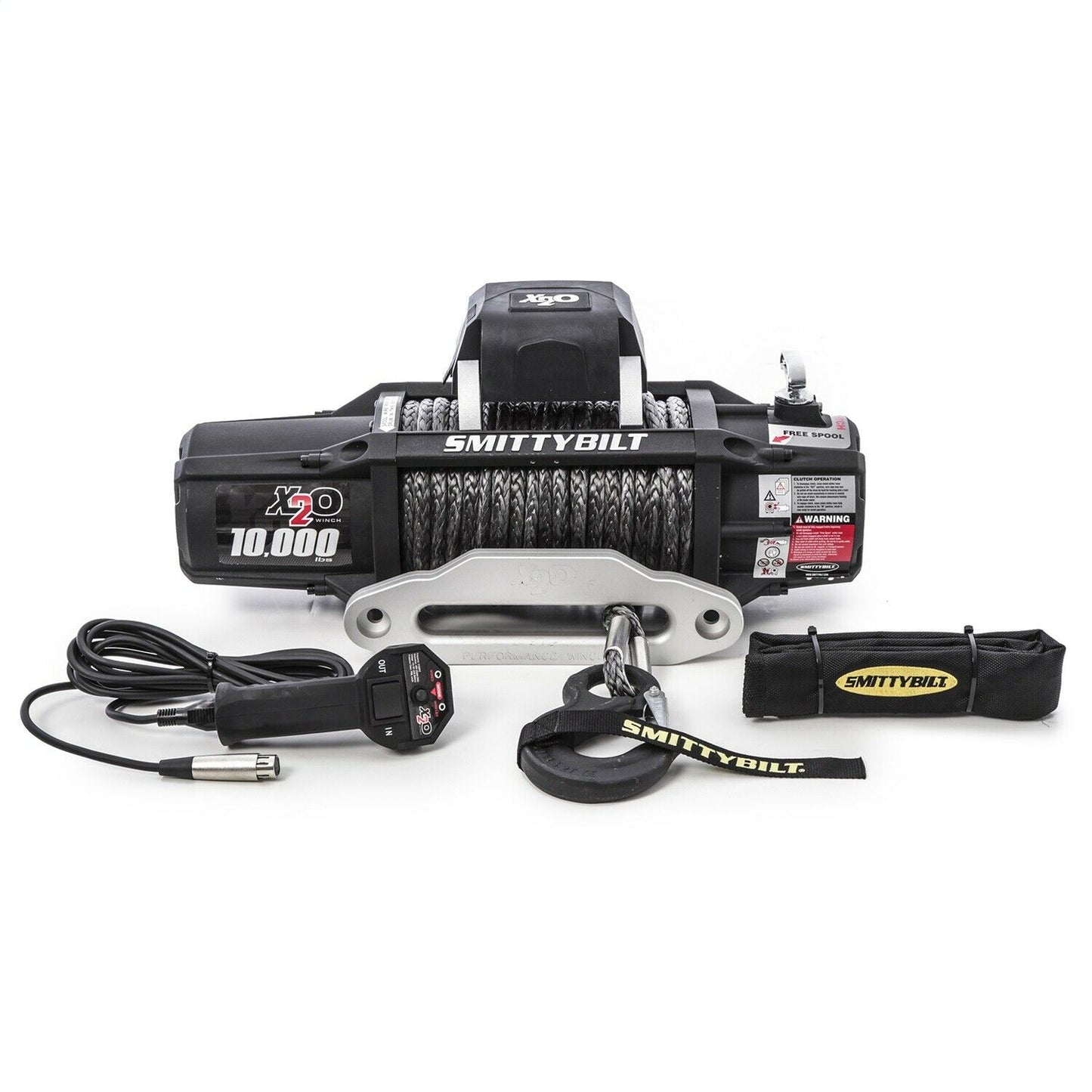 SMITTYBILT WINCH X20 10K WITH SYNTHETIC ROPE
