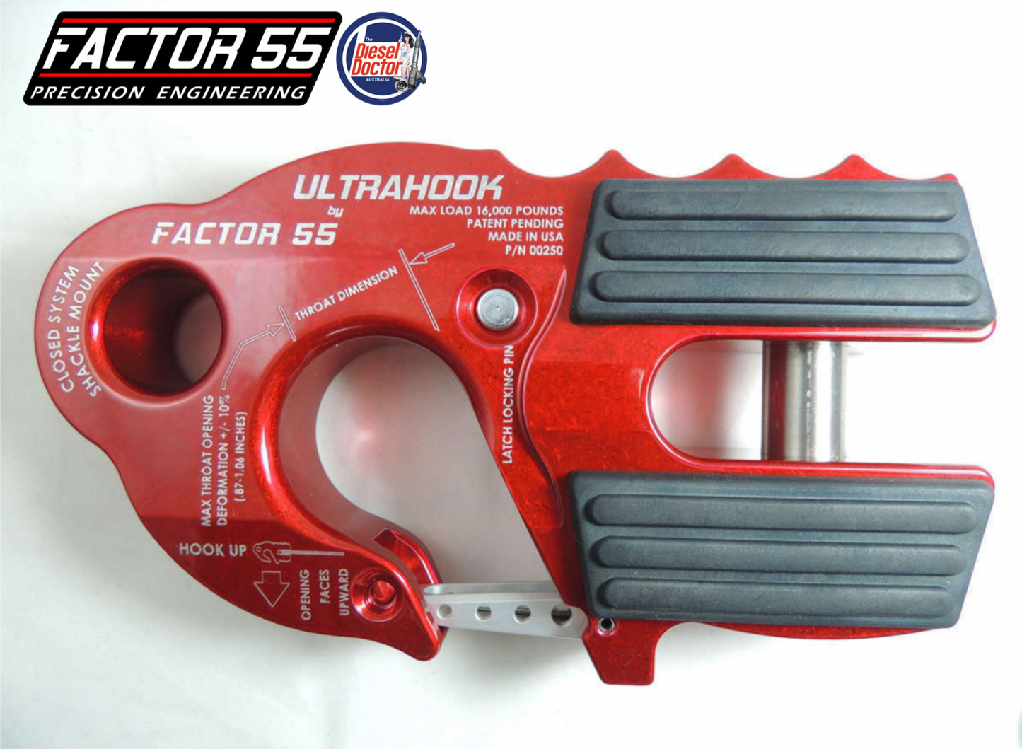 FACTOR 55 ULTRA HOOK WINCH HOOK (RED)
