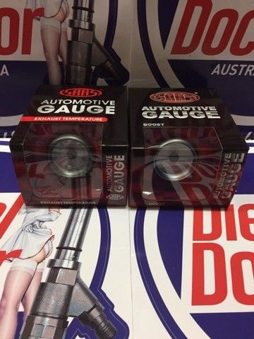 SAAS 2 GAUGE COMBO BOOST 20PSI & EXHAUST TEMPERATURE 0-900 52MM 2" WHITE FACE