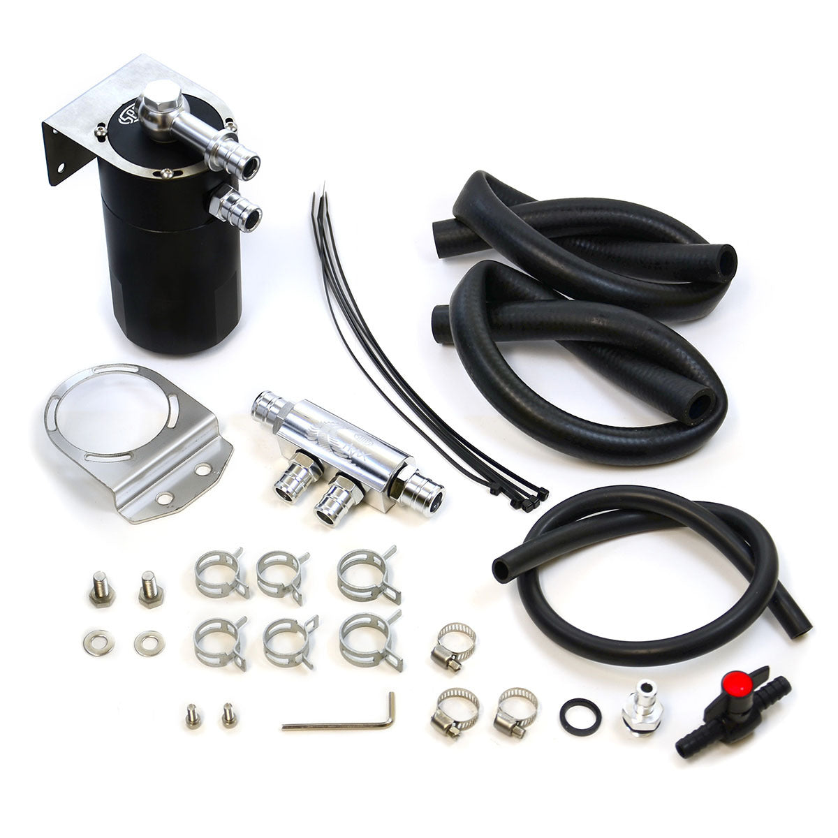 DIESEL OIL CATCH CAN WITH FULL INSTALL KIT TO SUIT MITSUBISHI TRITON MQ 2.4L