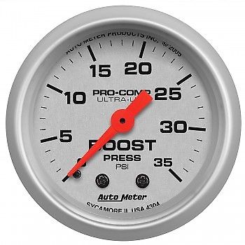 AUTOMETER ULRA LITE SERIES Boost Gauge 2-1/16", 0-35 psi