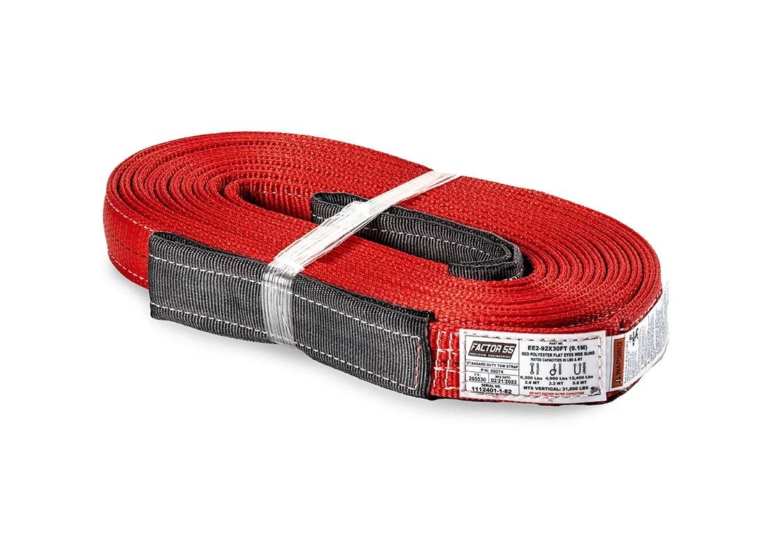 FACTOR 55 Standard Duty Tow Strap 30′ x 2″