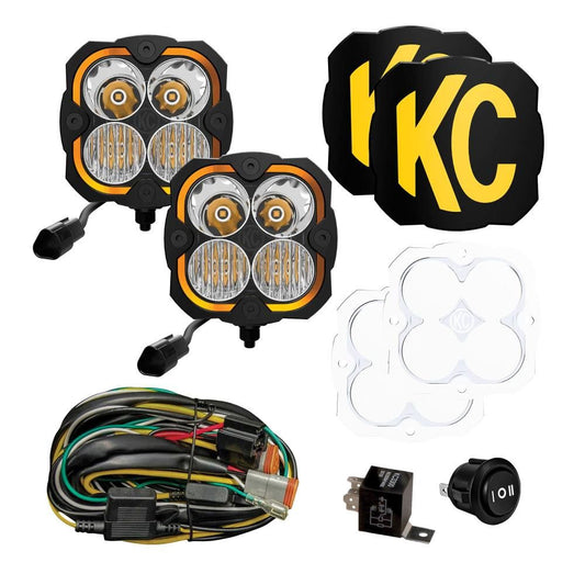 KC HILITES FLEX ERA 4 - 2-Light Master LED Light Pod Kit