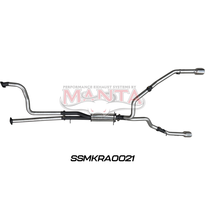 MANTA 4X4 RAM TRX 1500 DT 6.2L SUPERCHARGED V8 CREW CAB UTE 3" CHROME/BLACK TIPS STAINLESS STEEL EXHAUST