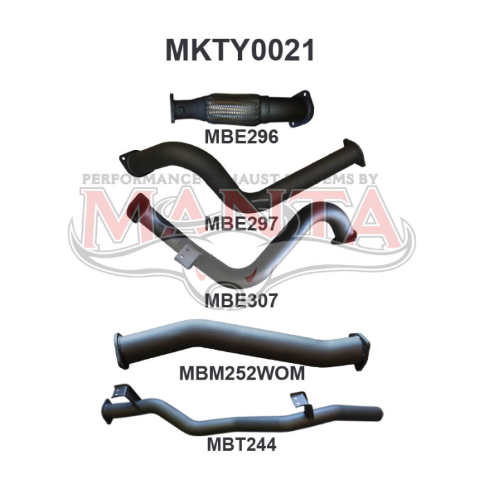 MANTA 4X4 TOYOTA LANDCRUISER VDJ78 4.5L V8 TURBO DIESEL TROOP CARRIER 2007 - 2016 (WITHOUT DPF)