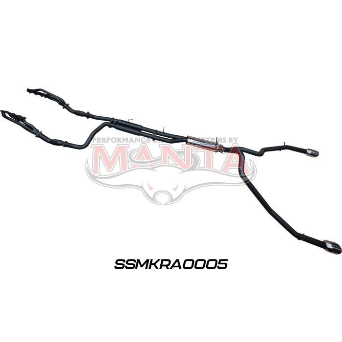 MANTA 4X4 RAM 1500 DT 5.7L V8 CREW CAB UTE (INC LIMITED AND LARAMIE) 3"CHROME/BLACK TIPS STAINLESS STEEL EXHAUST