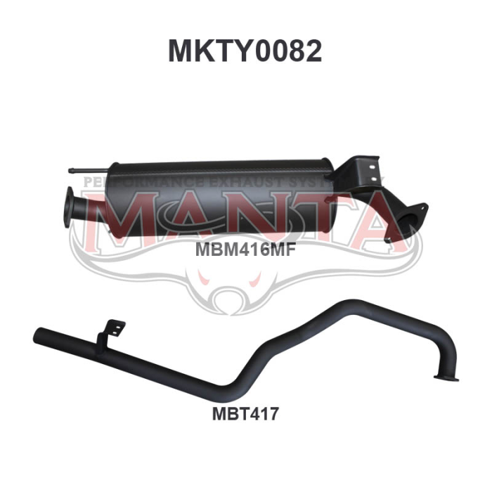 MANTA 4X4 2.5" EXHAUST TOYOTA LANDCRUISER HZJ105 4.2L 1HZ DIESEL WAGON 1998-2007