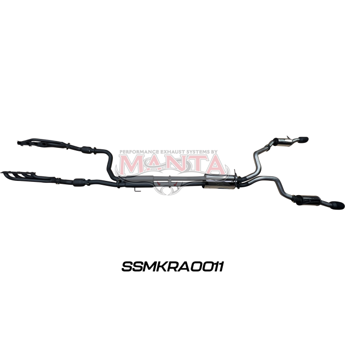 MANTA 4X4 RAM TRX 1500 DT 6.2L SUPERCHARGED V8 CREW CAB UTE 3" CHROME/BLACK TIPS STAINLESS STEEL EXHAUST