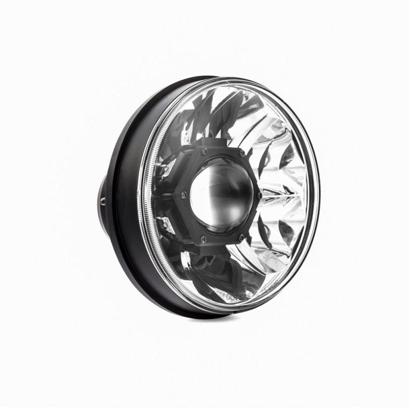 KC HILITES 7 Gravity LED Pro DOT Headlight - Driving Beam - Pair - 18-24 Jeep JL / 20-24 Jeep JT w/ Halogen Headlights